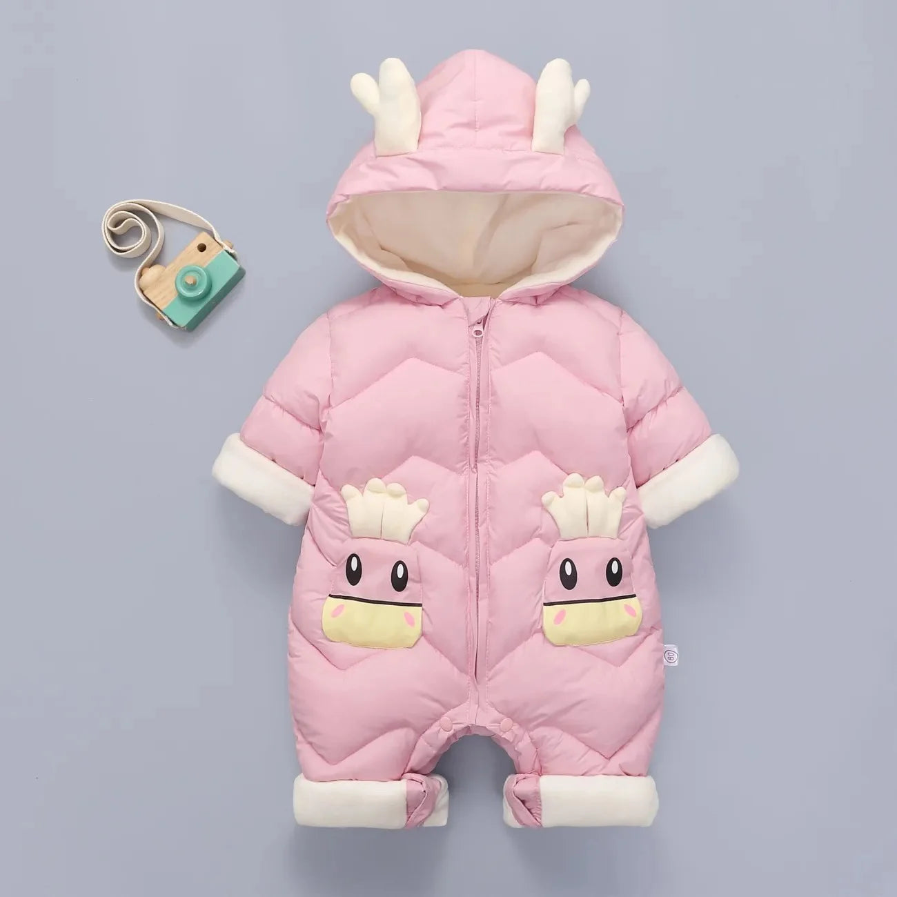 Combinaison d'Hiver pour Bébé - Velours Épais - Motif Cerf - 0 à 2 ans - OLEKID!