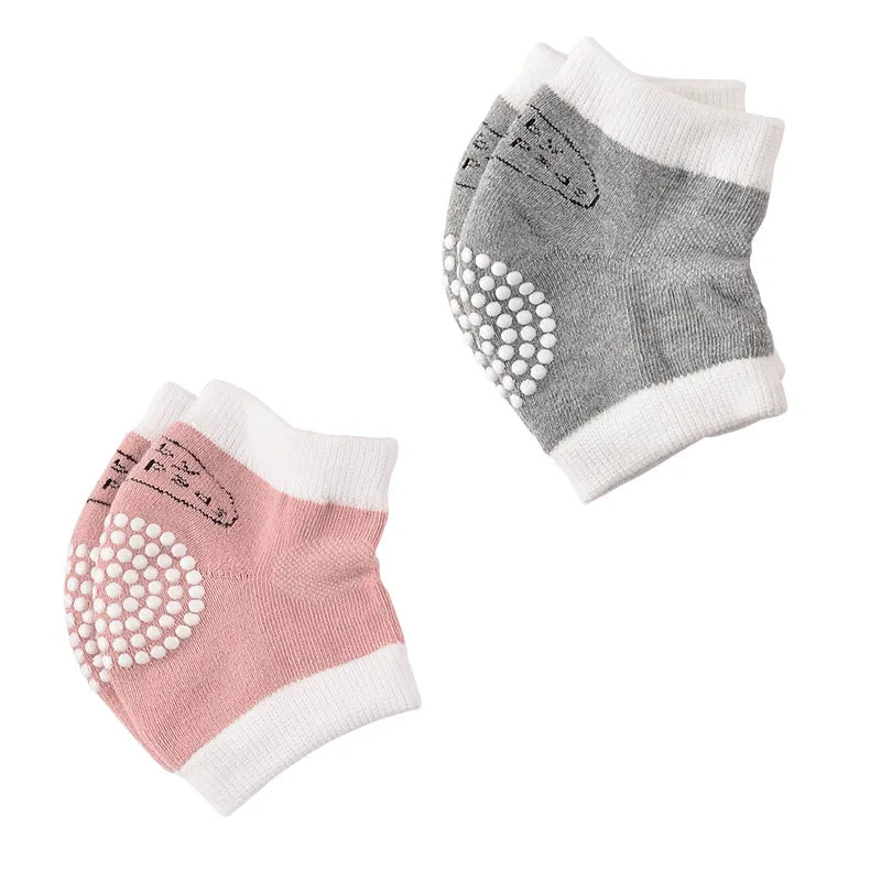 Genouillères Bébé Respirantes - Protection Genoux - Coton Doux - 0-3 ans