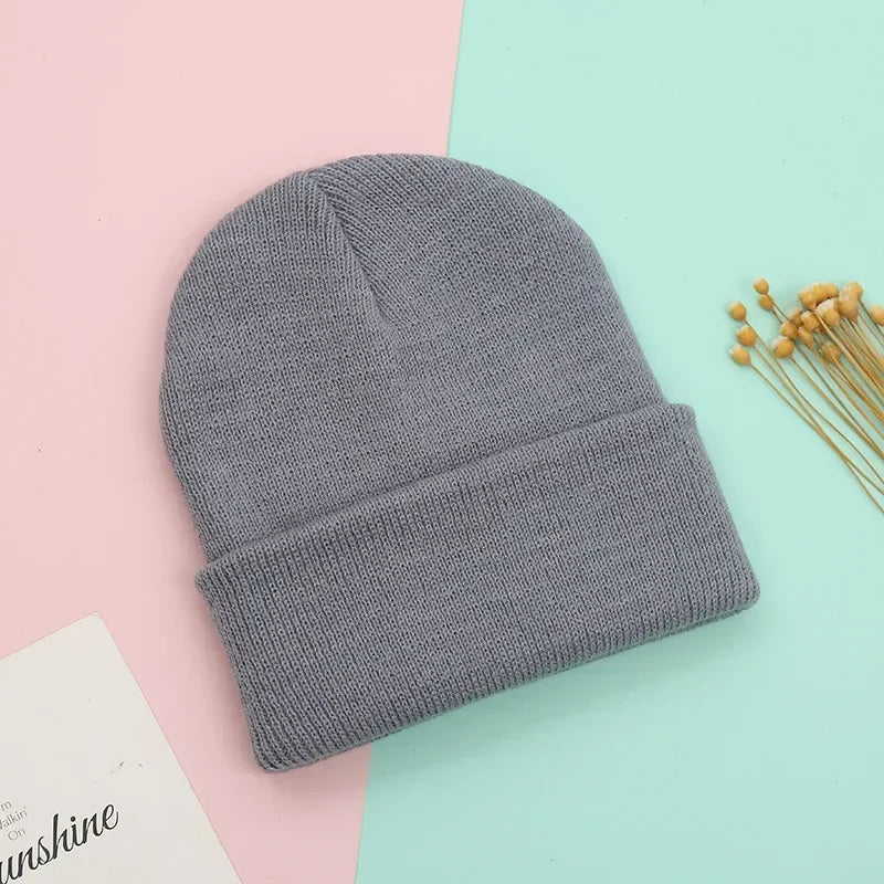 Bonnets Famille Assortis - Papa Maman Enfant Bébé - Coton Tricoté Doux - Couleurs Pastel