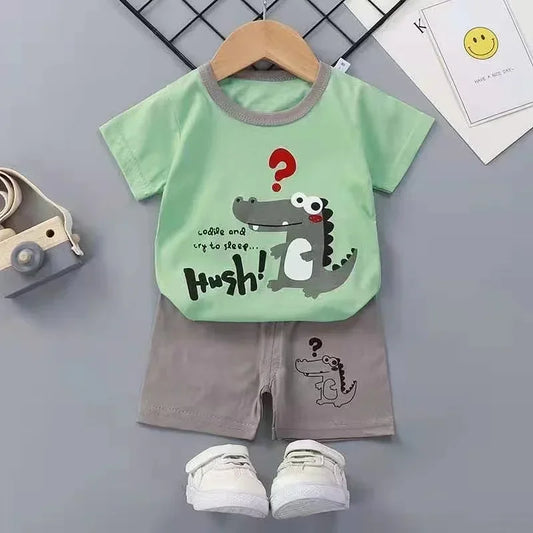 Ensemble Été Enfant 2 Pièces - T-shirt et Short en Coton - Fille et Garçon - 0-6 ans
