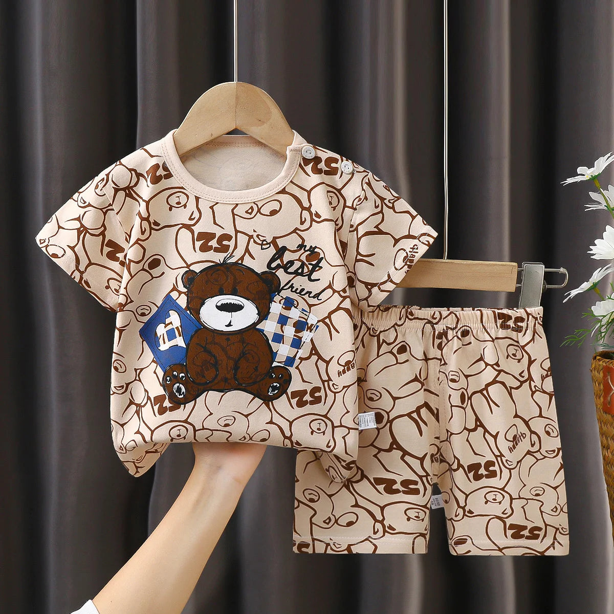 Ensemble Été Enfant 2 Pièces - T-shirt et Short en Coton - Fille et Garçon - 0-6 ans