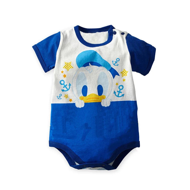 Combinaison d'été pour bébé fille et garçon de 0 à 12 mois - Déguisement bébé - Vêtements bébé en coton - Motif dessin animé