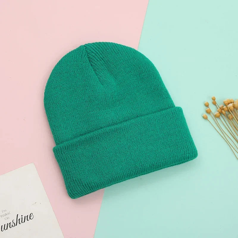 Bonnets Famille Assortis - Papa Maman Enfant Bébé - Coton Tricoté Doux - Couleurs Pastel