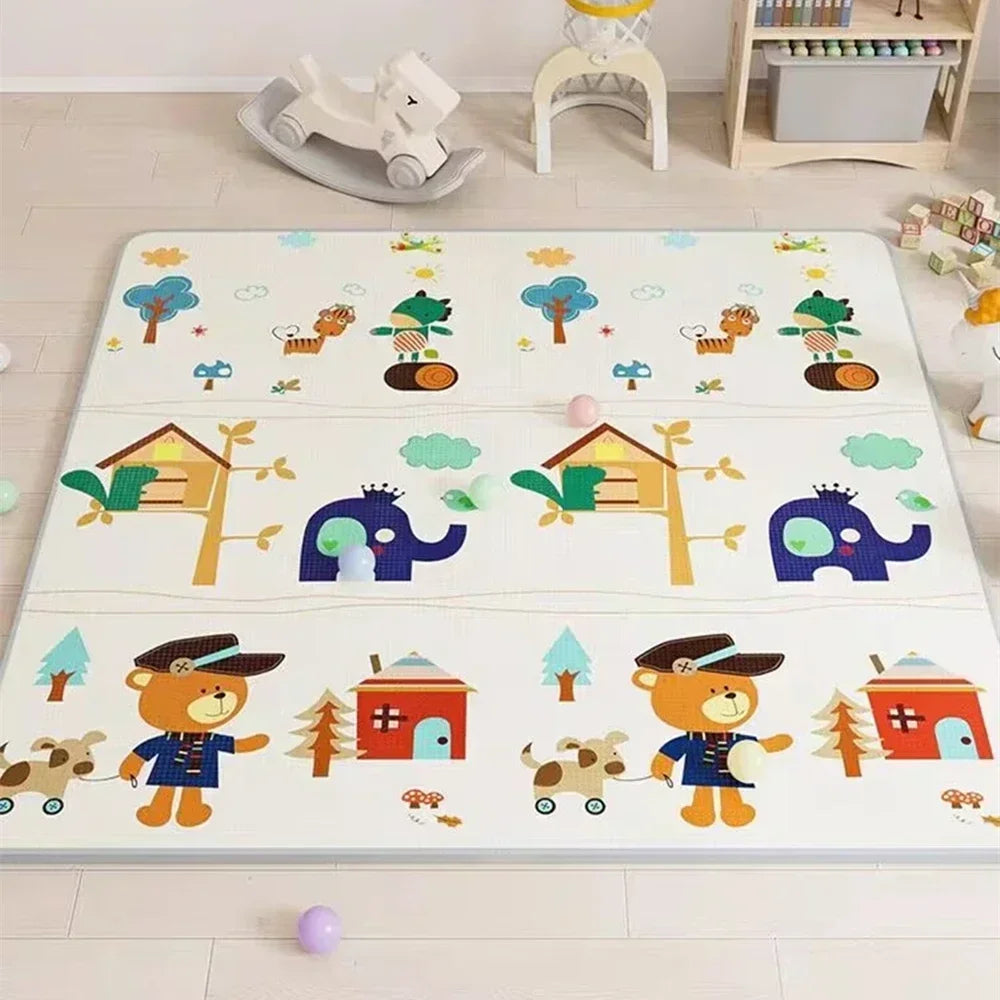 Tapis de Jeu pour Bébé - EPE Non-Toxique - 5 Tailles - Double Face - Sécurité Enfant
