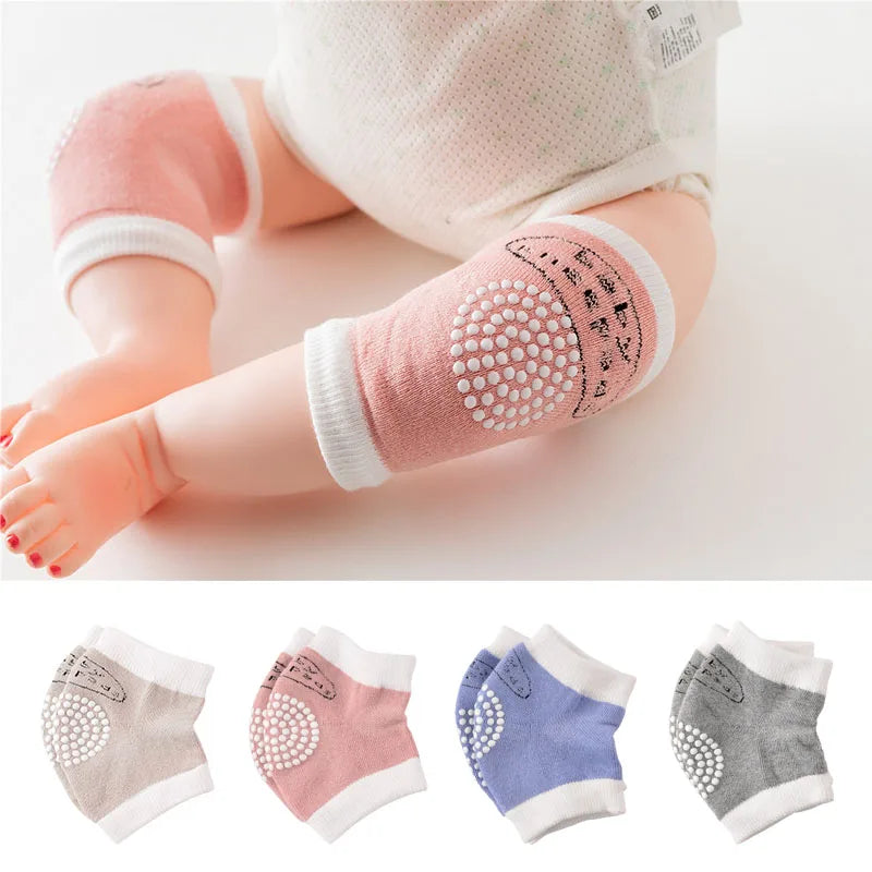 Genouillères Bébé Respirantes - Protection Genoux - Coton Doux - 0-3 ans