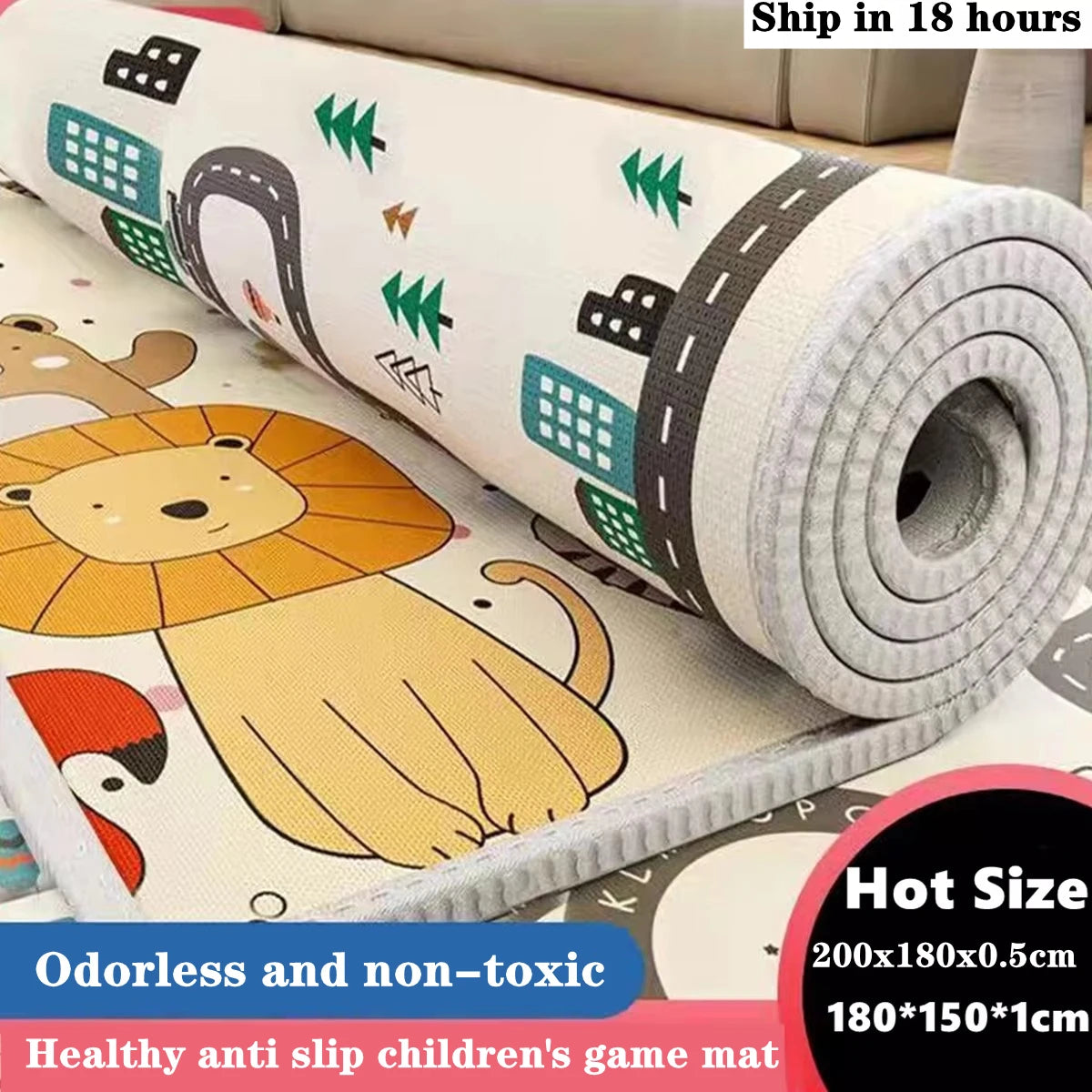 Tapis de Jeu pour Bébé - EPE Non-Toxique - 5 Tailles - Double Face - Sécurité Enfant