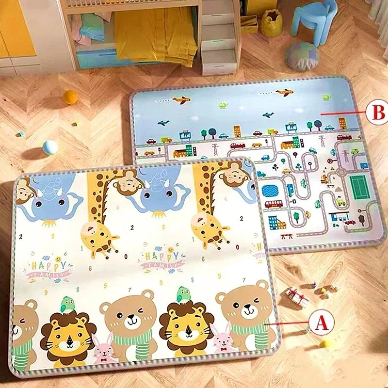 Tapis de Jeu pour Bébé - EPE Non-Toxique - 5 Tailles - Double Face - Sécurité Enfant
