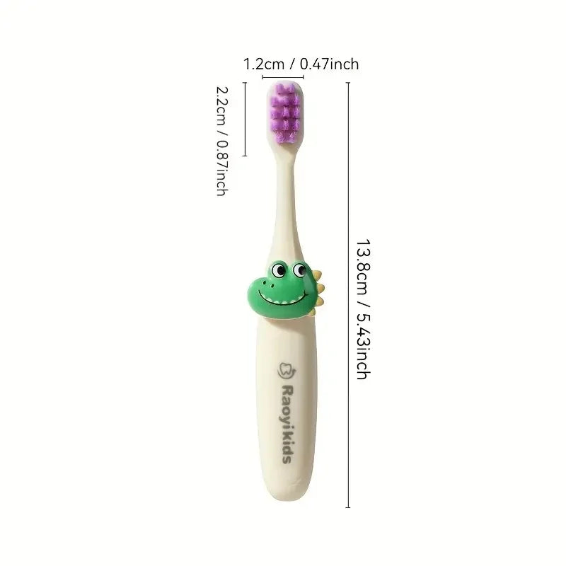 Kit de 8 Brosses à Dents pour Enfants - Animaux Cartoon - Poils Souples - 2 à 6 ans