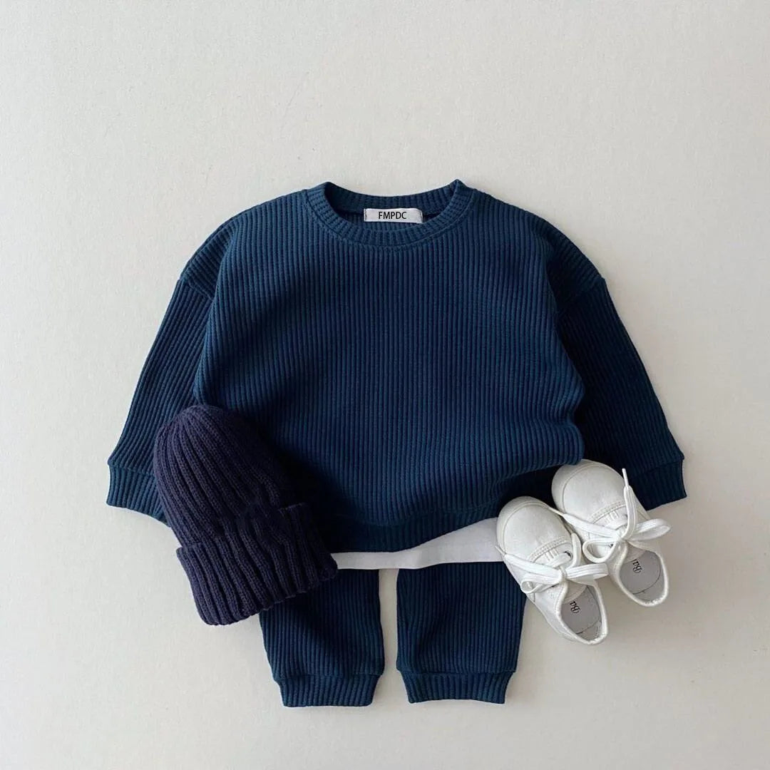 Ensemble Bébé Fille - Coton Tricoté - 2 Pièces - Haut + Pantalon - 1 à 3 ans
