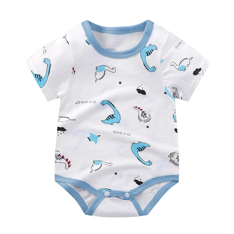 Barboteuse d'été bébé fille et garçon en coton manches courtes - Body pour nouveau-nés